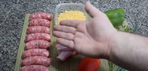 passo 02 linguiça de forno recheada