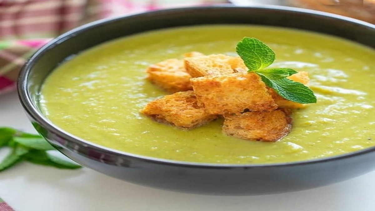 Receita de creme de ervilha com aspargos