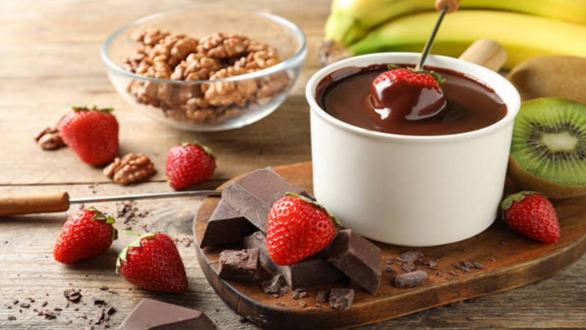 Receita de fondue de chocolate simples
