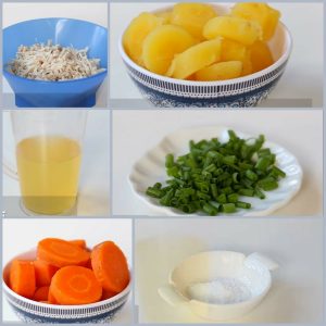 fazendo sopa de legumes cremosa com frango