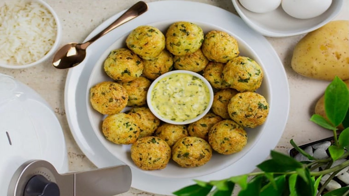 Receita Bolinho de Arroz Assado Airfryer