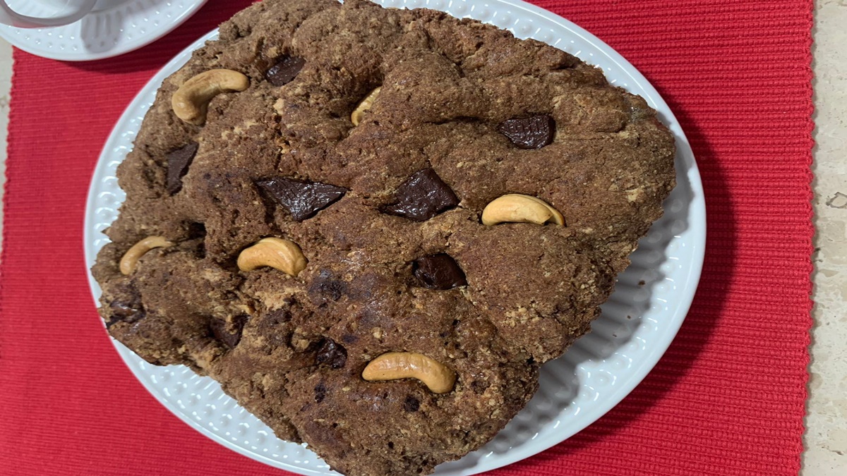 Receita de Cookies Fit no micro-ondas